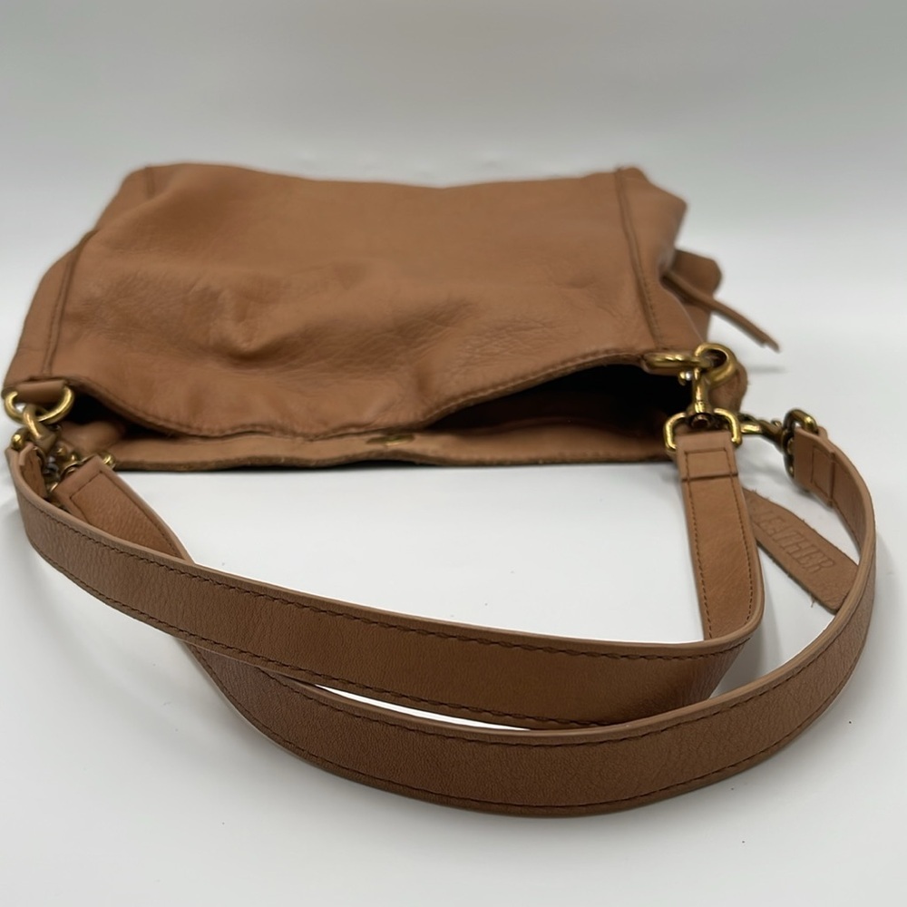 American Leather Co. Shoulder Bag - Caramel Brown 100% Leather - Double Straps - Picture 14 of 16